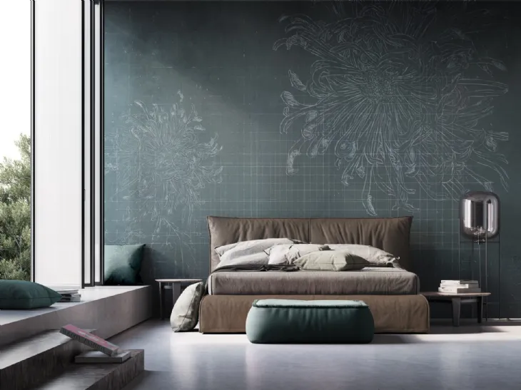 Carta da parati con disegni floreali Aona di Instabilelab