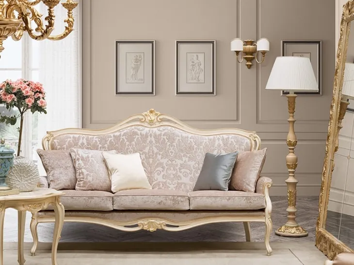 Tavolino classico in legno laccato e intagliato Art 0047 di Vittorio Grifoni