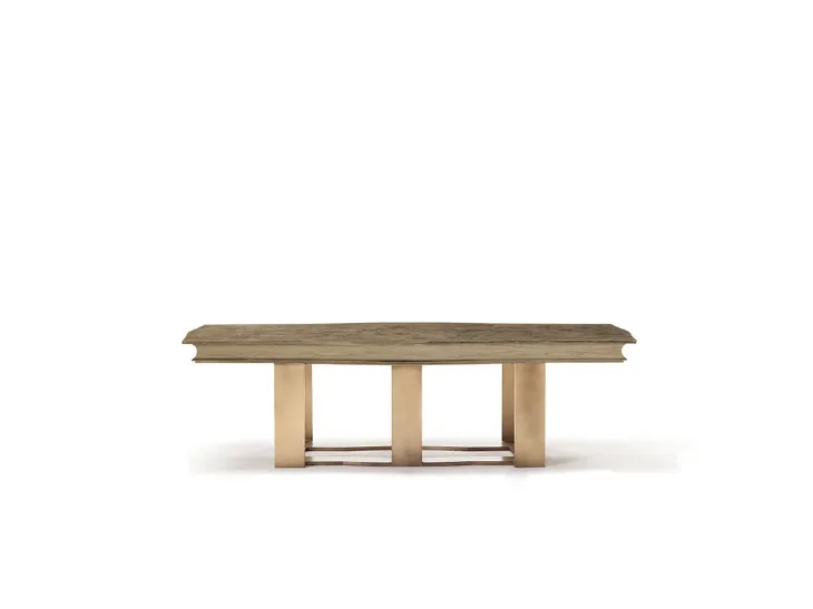 Tavolino con piano in legno massello di acero e gambe in bronzo Art C022 di Vittorio Grifoni