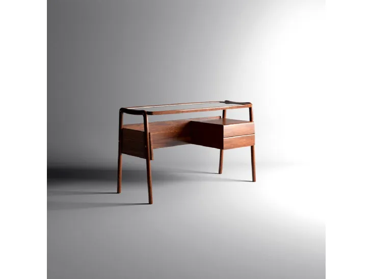 Scrittoio Amilcare in legno con top in vetro di Tosconova