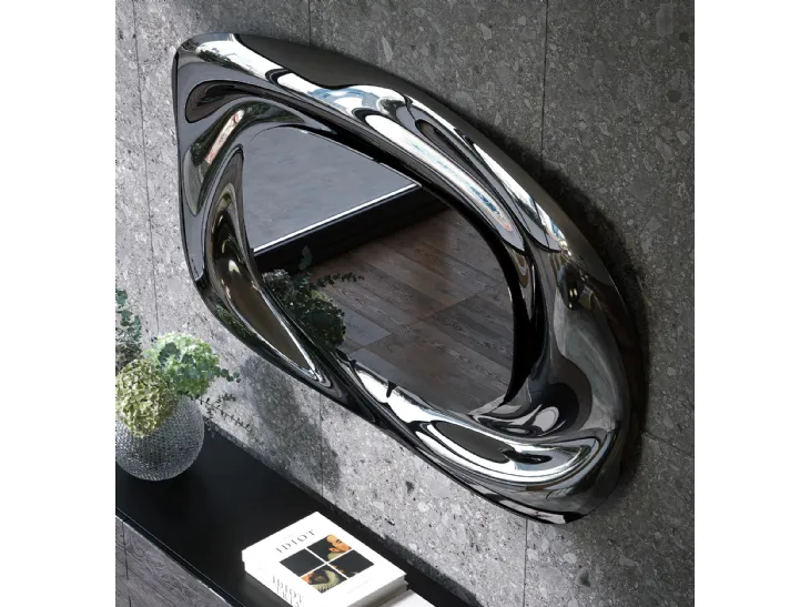 Specchio Vox con cornice in vetro di Tonin Casa