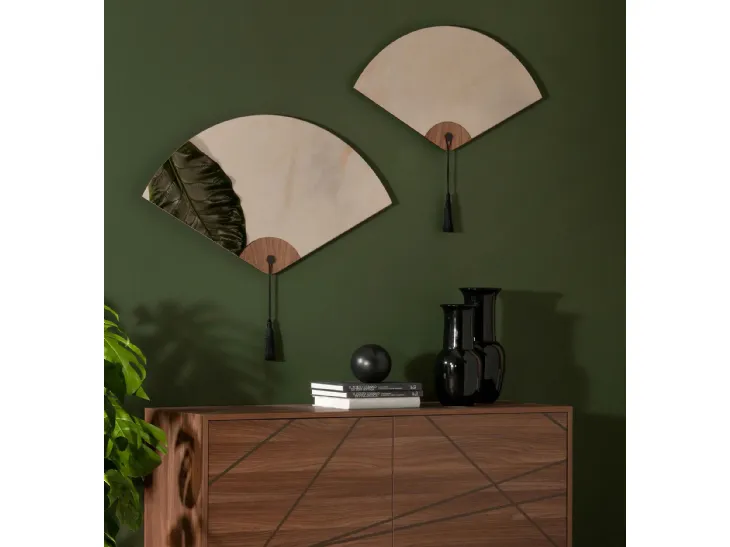 Specchio di design con particolare in legno Winderly di Tonin Casa