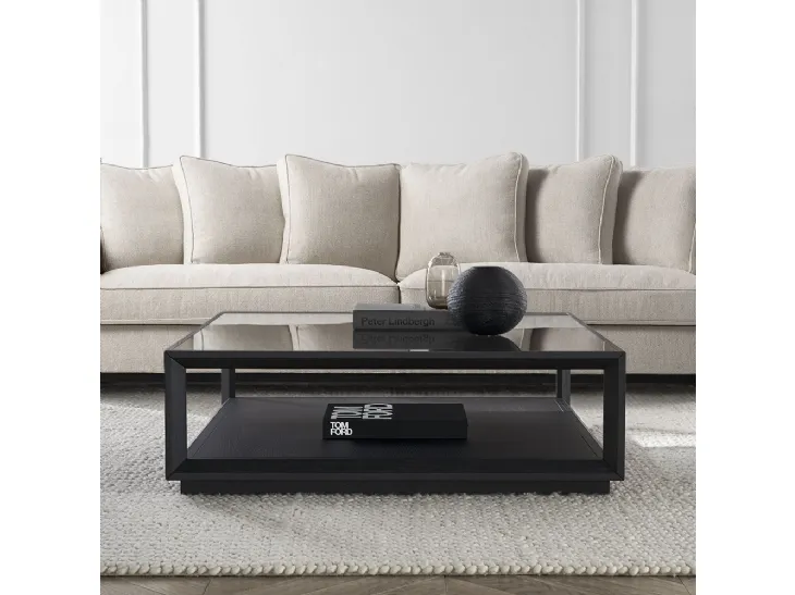 Tavolino Club in vetro e rovere di Tosconova