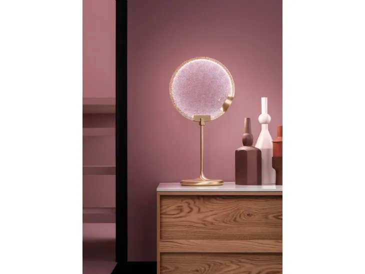 Lampada da tavolo Horo in metallo e vetro di Masiero