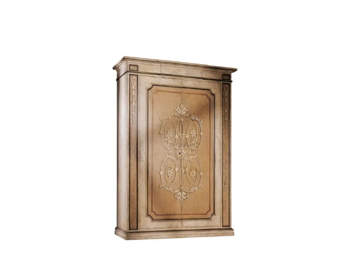 Armadio con ante battenti in legno decorato Art 2621 di Vittorio Grifoni