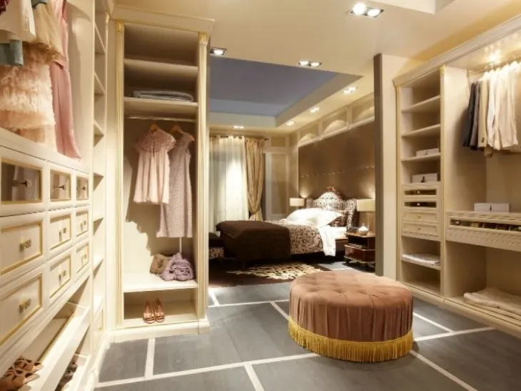 Cabina Armadio Le Gemme 01 in laccato Avorio di Le Fablier