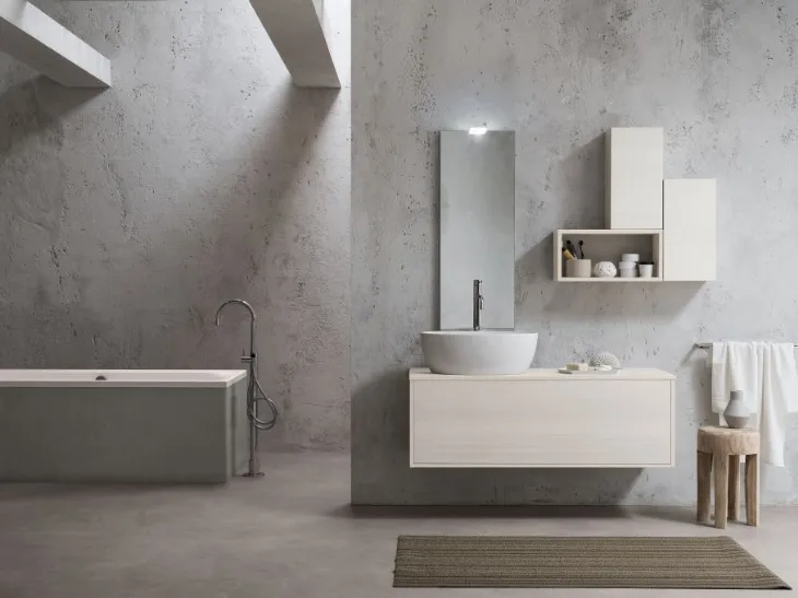 Mobile sospeso da Bagno in laminato Evo Plus 01 di Synergie