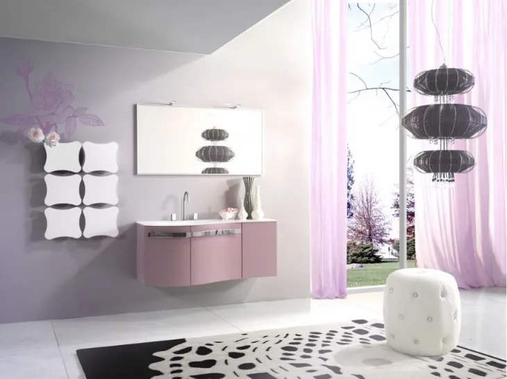 Mobile da Bagno sospeso Forme Curvi 02 di Synergie