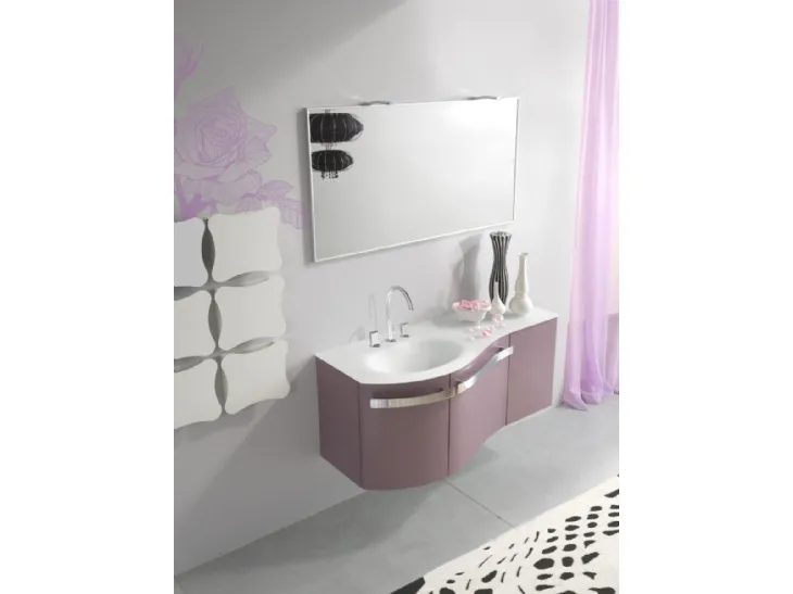 Mobile da Bagno sospeso Forme Curvi 02 di Synergie