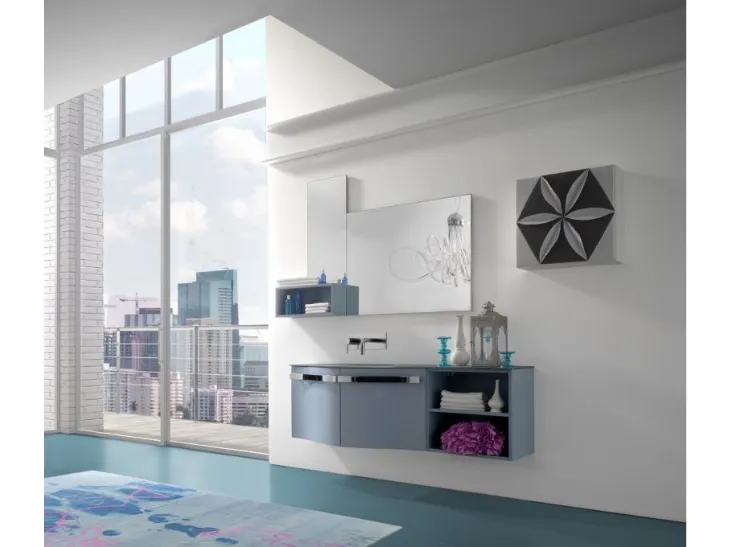 Mobile da Bagno sospeso Forme Curvi 03 di Synergie