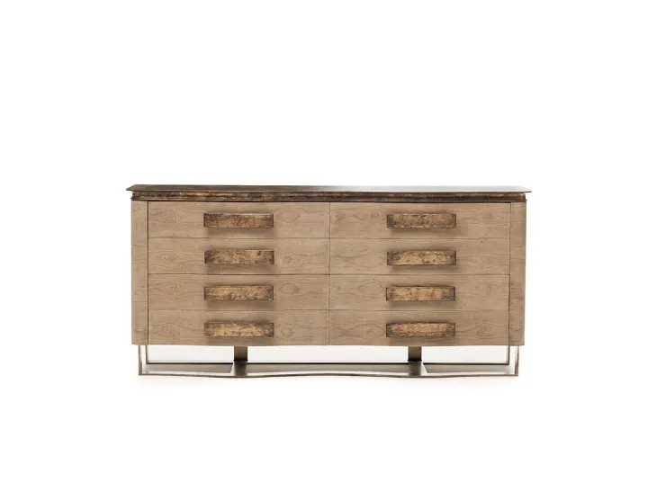 Comò in legno e metallo ruggine Art C110 di Vittorio Grifoni