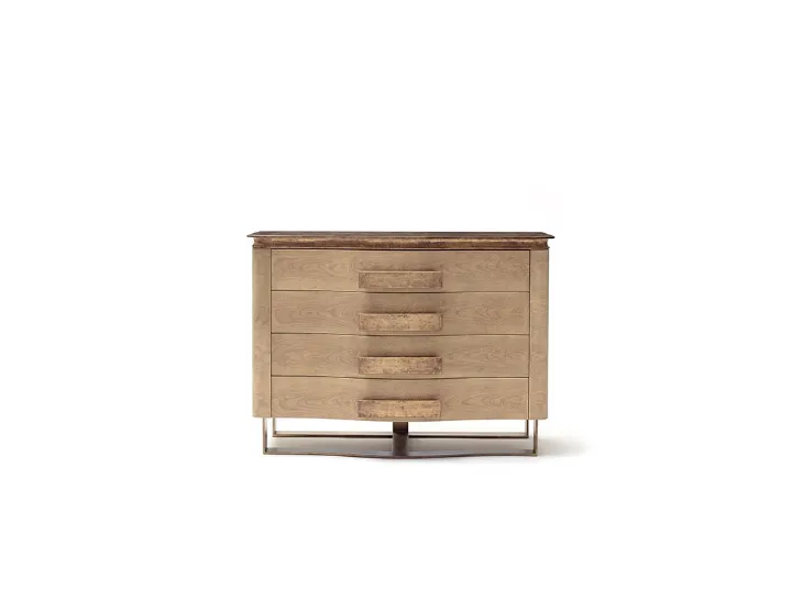 Comodino in legno e metallo ruggine Art C120 di Vittorio Grifoni