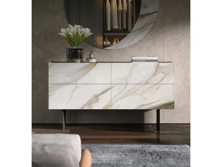 Comò Cristalia in vetro stampato di Tonin Casa