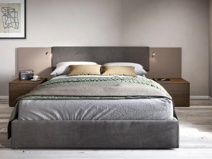 Letto in tessuto con testiera Cardiff di Cinquanta3