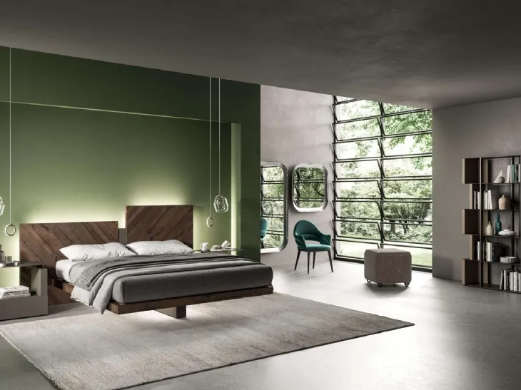 Letto con box contenitore Nazarè di Ozzio