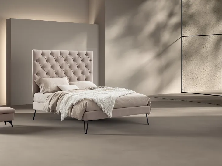 Letto in velluto Laura di Stilfar Italia