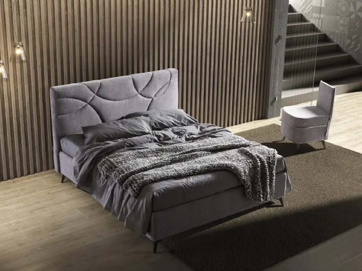 Letto matrimoniale in velluto Monica di Stilfar Italia