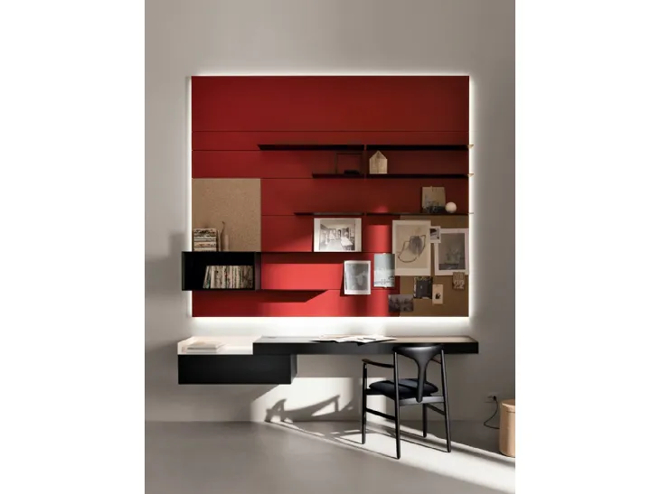 Libreria Avenue Boiserie 02 con mensole in metallo di Md House