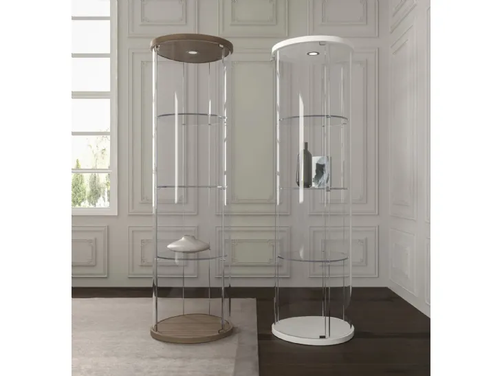 Libreria in vetro Ego Round di Tonin Casa