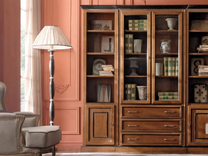 Libreria classica in legno Art 2109 di Vittorio Grifoni