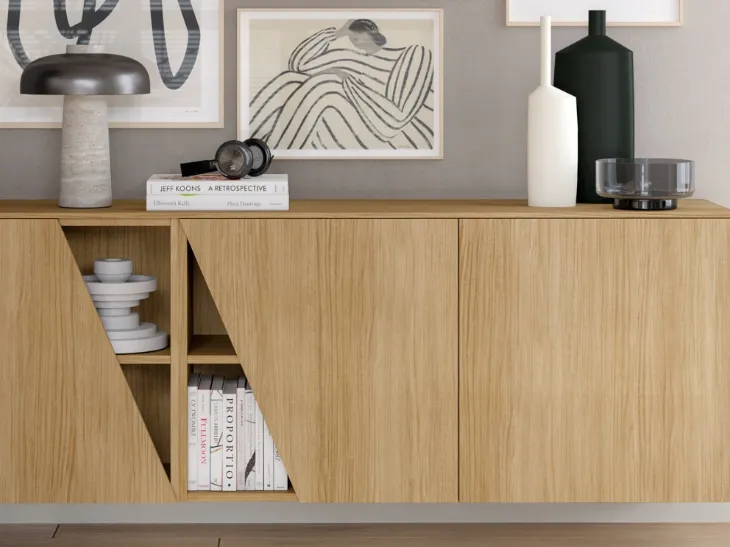 Madia sospesa con ante oblique Pratico L1838 H636 di SantaLucia