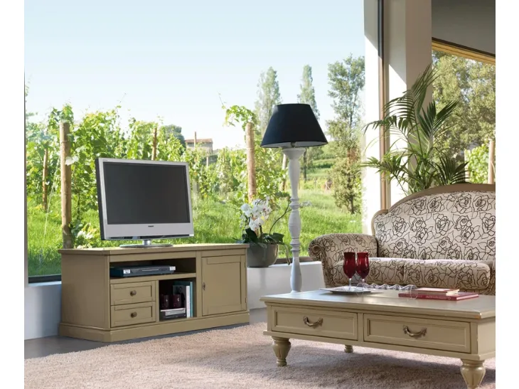 Madia porta TV Oliver in legno laccato di Tonin Casa