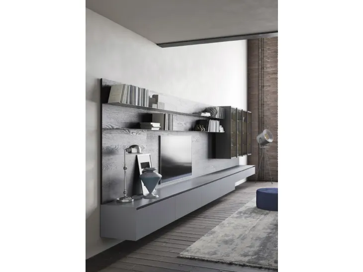 Parete Attrezzata Box 18 Piombo di Novamobili