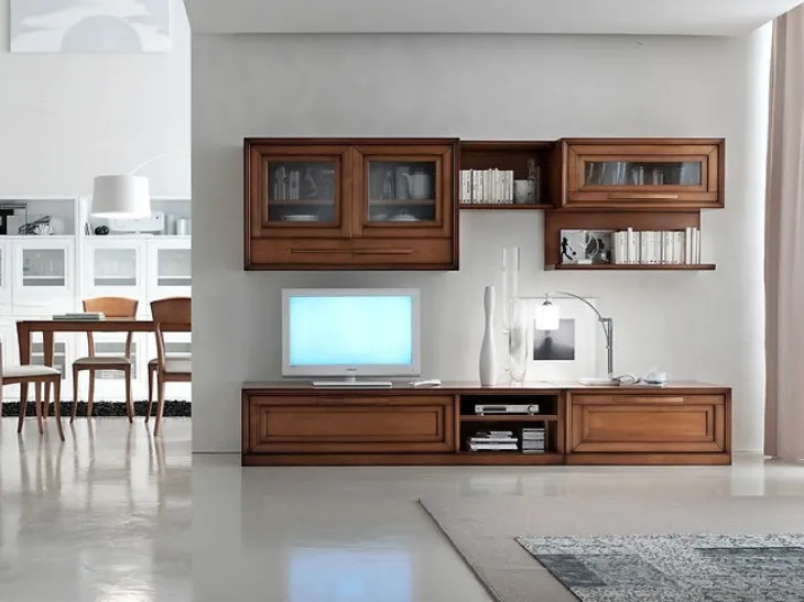 Parete Attrezzata Cristina 21P16 finitura Noisette di Fasolin