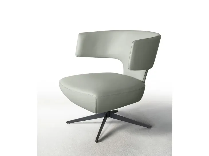 Poltroncina in pelle di design Astro di Gurian