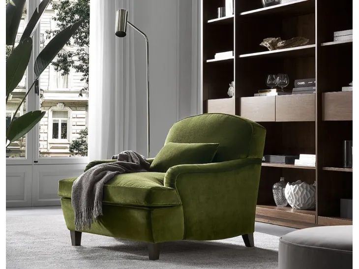 Poltrona Clayton chaise longue in velluto di Tosconova