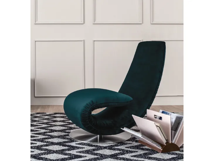 Poltrona dotata di meccanismo pieghevole Ricciolo di Tonin Casa