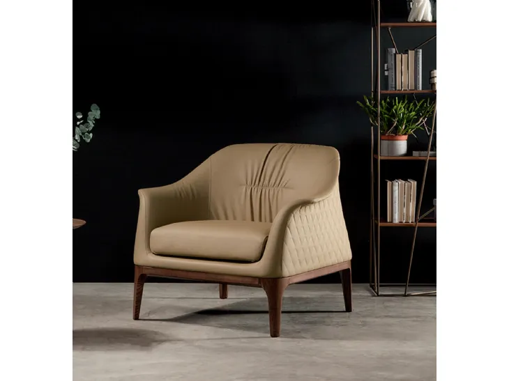 Poltrona in pelle Tiffany di Tonin Casa