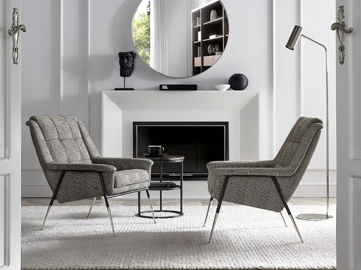 Poltrona in tessuto imbottito Witton Dedar di Tosconova