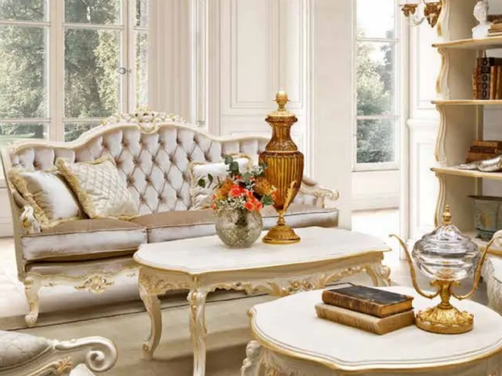 Divano classico in tessuto imbottito Art 0021 di Vittorio Grifoni