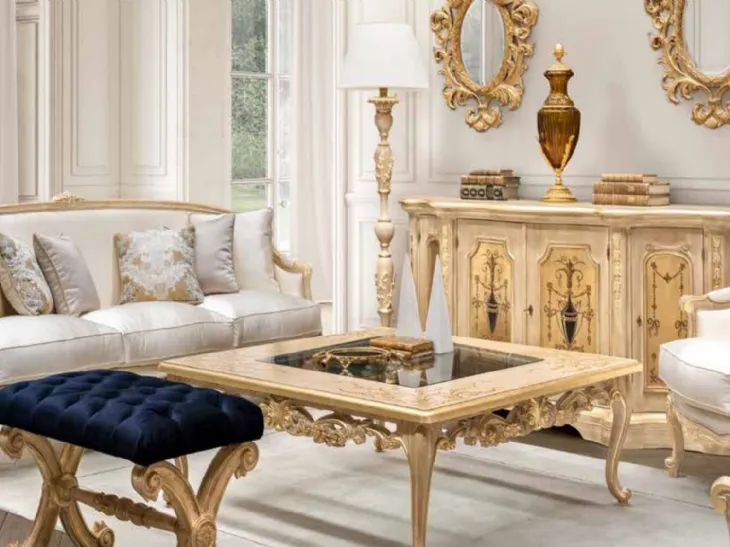 Divano classico in tessuto imbottito Art 0027 di Vittorio Grifoni