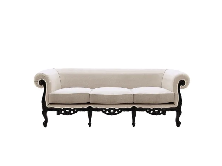 Divano classico lineare in tessuto Art 2322 di Vittorio Grifoni