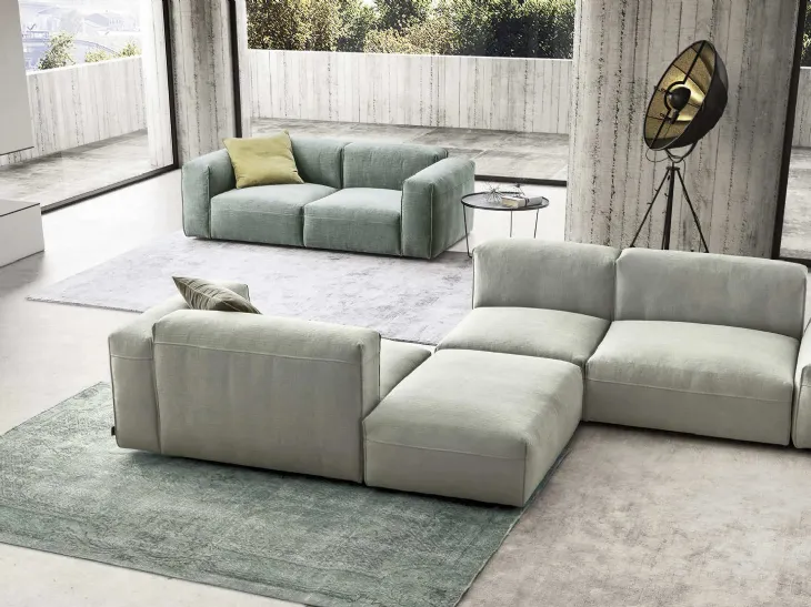 Divano componibile in tessuto imbottito Bloom di Gurian