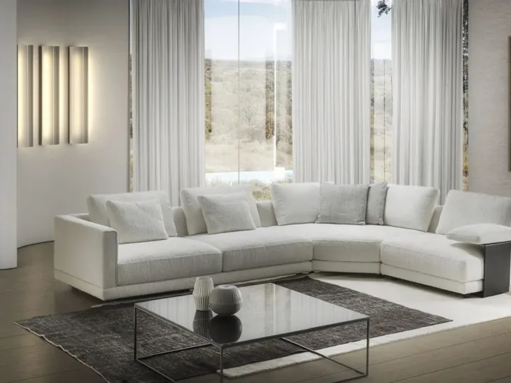 Divano angolare in tessuto Linea di Gurian