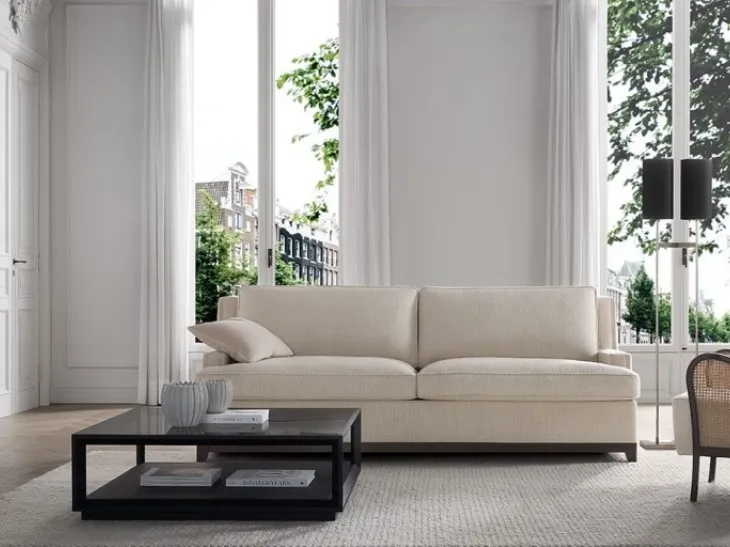 Divano letto lineare in tessuto Ritz di Tosconova