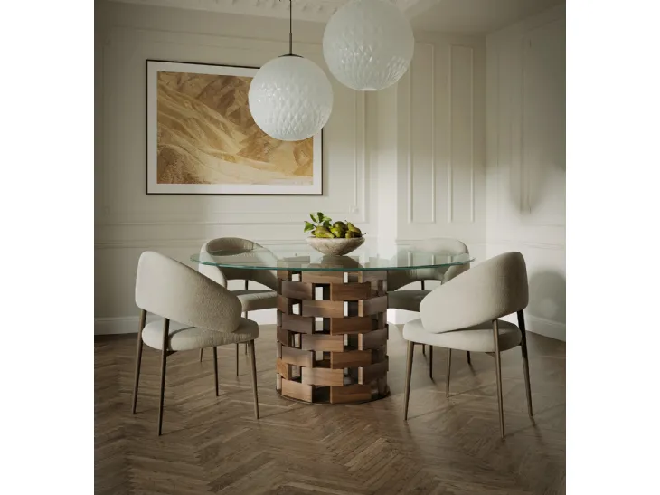 Sedia Astra in tessuto imbottito di Tonin Casa