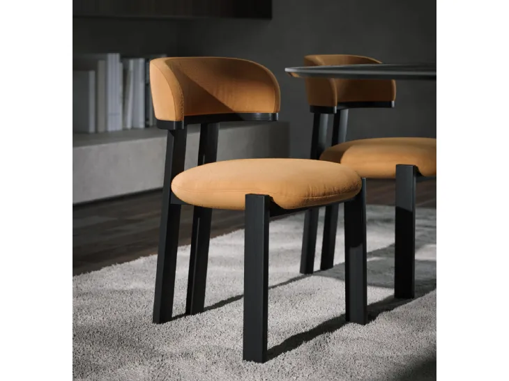 Sedia in tessuto e legno Camila di Tonin Casa