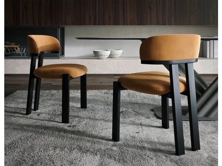 Sedia in tessuto e legno Camila di Tonin Casa