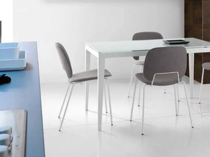 Sedia Traffic in tessuto con struttura in acciaio di Domitalia