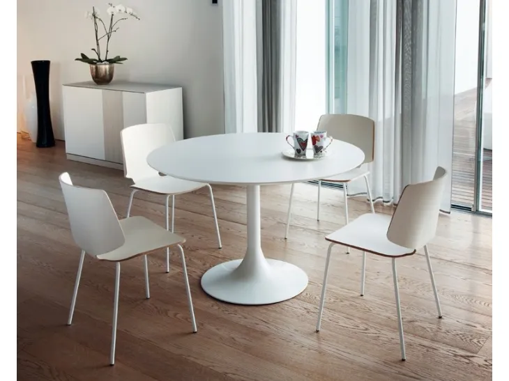 Sedia Fly in laminato HPL e struttura in acciaio di Domitalia