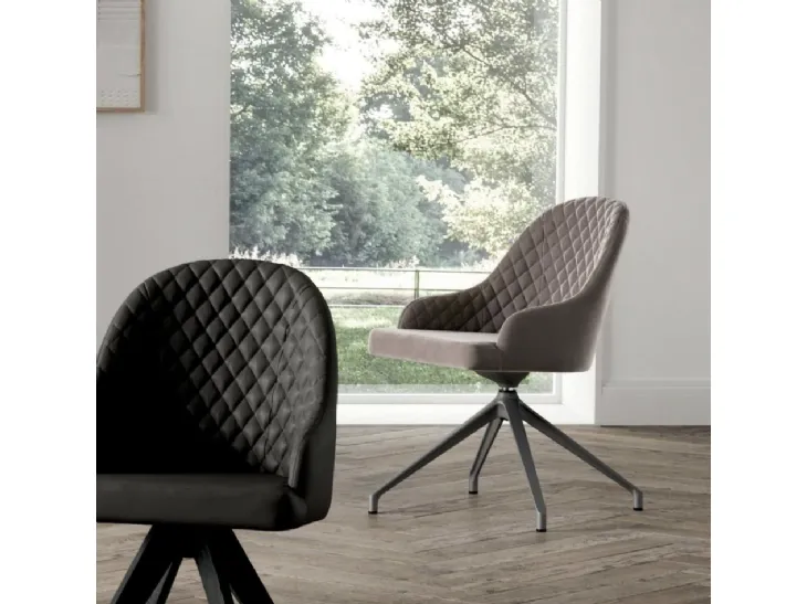 Sedia girevole Gilda di Ozzio