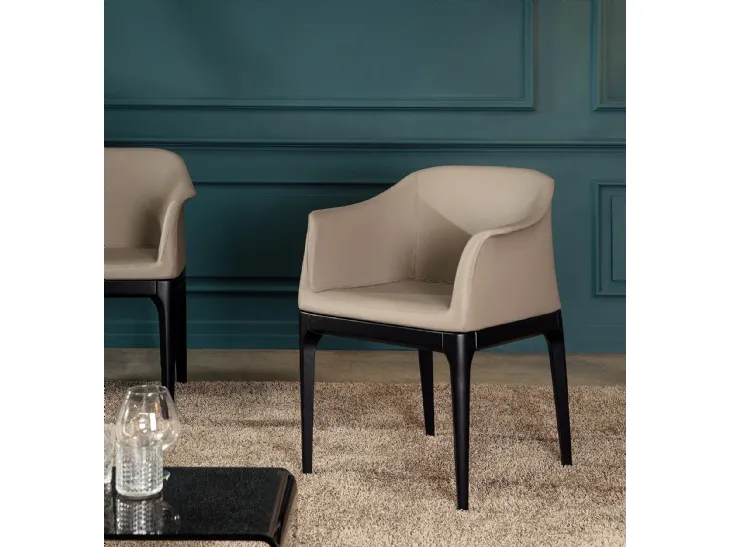 Sedia in pelle Gilda di Tonin Casa