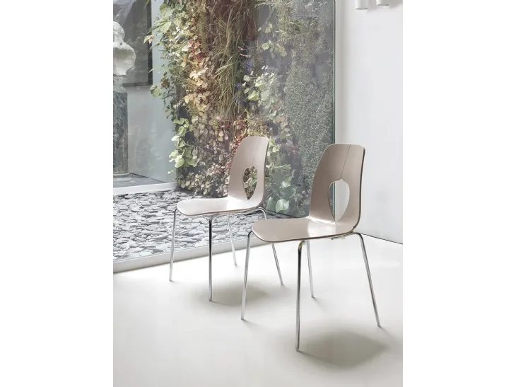 Sedia Hole con seduta in polipropilene di Tonin Casa