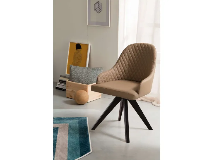 Sedia con braccioli Olimpia di Ozzio