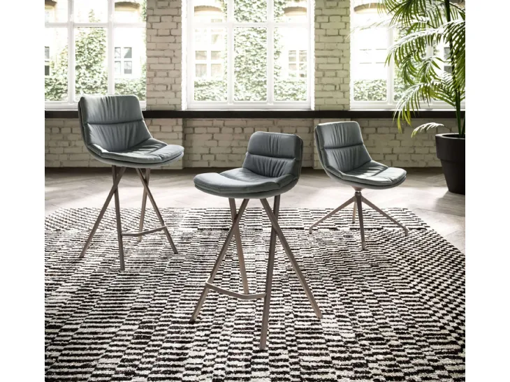 Sgabello imbottito Milo di Ozzio