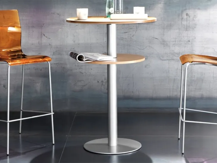 Sgabello Gel in acrilico con base a slitta in acciaio di Domitalia